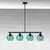 Opviq Luster Benek-15-14432, 80x15x80cm, IP20, Crno-plavi