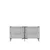 Hanah Home komoda Pega 150, 125 cm, bela / srebrna