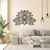 WallXpert metalni zidni ukras RT-NMD-070, lotos mandala, 58,5 x 38 cm, crni