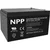 NPP NP12V-12Ah, AGM BATTERY, C20=12AH, T2, 151x98x95x100, 3,3KG, BLACK