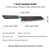 Damask kuhinjski nož ZE-37409 - Santoku / Smeđa / Plava KP37409