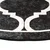 Perivi tepih crno-bijeli O 120 cm