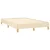 Vidaxl Box spring postelja z vzmetnico krem 120x190 cm blago