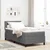 Vidaxl LED Box Spring Postelja Svetlo siva in bela. 90 x 200 cm