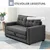 Homestar Sofa postelja za 2 osebi 1475x75x85 cm siva