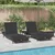 Ležaljka 3 pcs Smeđa 197 x 70 x 82 cm poliratan