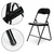 ModernHome Set od 6 sklopivih stolica Eco-leather, Crni