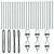 Stup za ogradu 26 pcs Zelena 3,2 x 3,2 x 170 cm