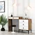 Hanah Home Sto za šminkanje Lizbon 551, 124x84.7x40 cm, Orah-beli