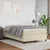 Vidaxl Box spring postelja z vzmetnico krem 120x200 cm umetno usnje