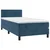Vidaxl Box spring postelja z vzmetnico temno moder 90x190 cm žamet