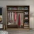 Hanah Home Garderober Kale-7168, 220x210x52 cm, Crni