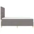 Vidaxl LED Box Spring Postelja z vzglavjem Taupe 160 x 200 cm blago