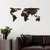 Atelier Del Sofa Zidna dekoracija World Map 25, 127x60x1.5 cm, Šarena
