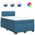 VIDAXL Box spring postelja z vzmetnico modra 120x190 cm žamet