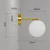 Zidna lampa 1xG9/40W/230V zlatna/bela
