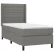 shumee Box spring postelja z vzmetnico temno siva 80x200 cm blago