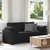 Vidaxl Dvosed črne barve 180x77x82 cm žamet