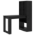 Stol s policom Crni hrast 122 x 67 x 145 cm Konstruirano drvo