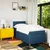 Vidaxl Box spring postelja z vzmetnico modra 90x190 cm blago