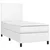 Vidaxl Box spring postelja z vzmetnico bel 100x200 cm umetno usnje
