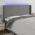 Vidaxl LED posteljno vzglavje temno sivo 203x16x118/128 cm blago