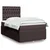 Vidaxl Box spring postelja z vzmetnico temno rjav 120x200 cm blago