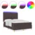 LED Box Spring Krevet Tamno smeđa 140 x 200 cm tkanina