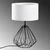 Opviq Stona lampa Diamond-S-706, 25x25x43 cm, IP20, Crno-bela