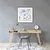 Decormat Podloga za stol Modre vrtnice 120x90 cm 2 cm