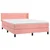 Vidaxl Box spring postelja z vzmetnico roza 140x200 cm žamet