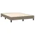 Vidaxl Box spring postelja z vzmetnico LED taupe 140x200 cm blago