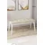 Hanah Home klupa Arwen Bench, 105 cm, krem / bela