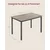 Songmics Jedilna miza 70x110x77 cm rjava
