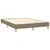 Vidaxl Box spring postelja z vzmetnico taupe 140x190 cm blago