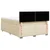 Vidaxl Box spring postelja z vzmetnico krem 140x200 cm blago