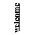 Wallity Zidna dekoracija Welcome-5, 18x98 cm, 1.5 mm, Crna