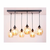 Aspa Viseća Lampa Black 6X40W E27 Brown Lampshade