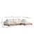 Atelier del Sofa Ugaona garnitura Eti Oak 98x78x280cm Bela