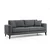 Atelier del Sofa Trosed na razvlačenje Nordic 90x85x210cm Tamnosivi