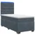 vidaXL Postelja boxspring z vzmetnico Temno siva 90 x 200 cm Žamet