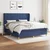 Vidaxl Box spring postelja z vzmetnico modra 180x200 cm blago