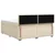 vidaXL Postelja boxspring z vzmetnico Krem 160 x 200 cm Blago