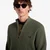 Pulover FRED PERRY Waffle Stitch Half Zip Jumper Lrl Wrth Green L