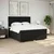 Vidaxl Box spring postelja z vzmetnico črna 180x200 cm blago