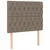 Vidaxl LED posteljno vzglavje taupe 100x7x118/128 cm blago