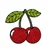 Wallity Zidna dekoracija Moss - Cherry, 40 x 42 cm, Crvena