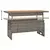 Vrtni stol sivi 100x50x43/63 cm od drva bagrema i poliratana