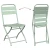 Sklopiva stolica za vrt 2 pcs Svijetla mint boja 42 x 52 x 82cm