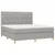 Vidaxl Box spring postelja z vzmetnico LED sv. siva 160x200 cm blago